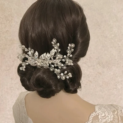 Athena Crystal Extravagance Hair Comb Silver 4 Athena Crystal Extravagance Hair Comb Silver - Image 2