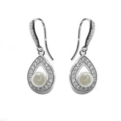 CZ Precious Pearl Earrings