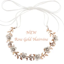 Sass B Opulence Floral Hairvine – Rose Gold