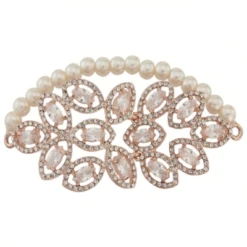 Sass B Collection Statement Stretch Bracelet – Rose Gold