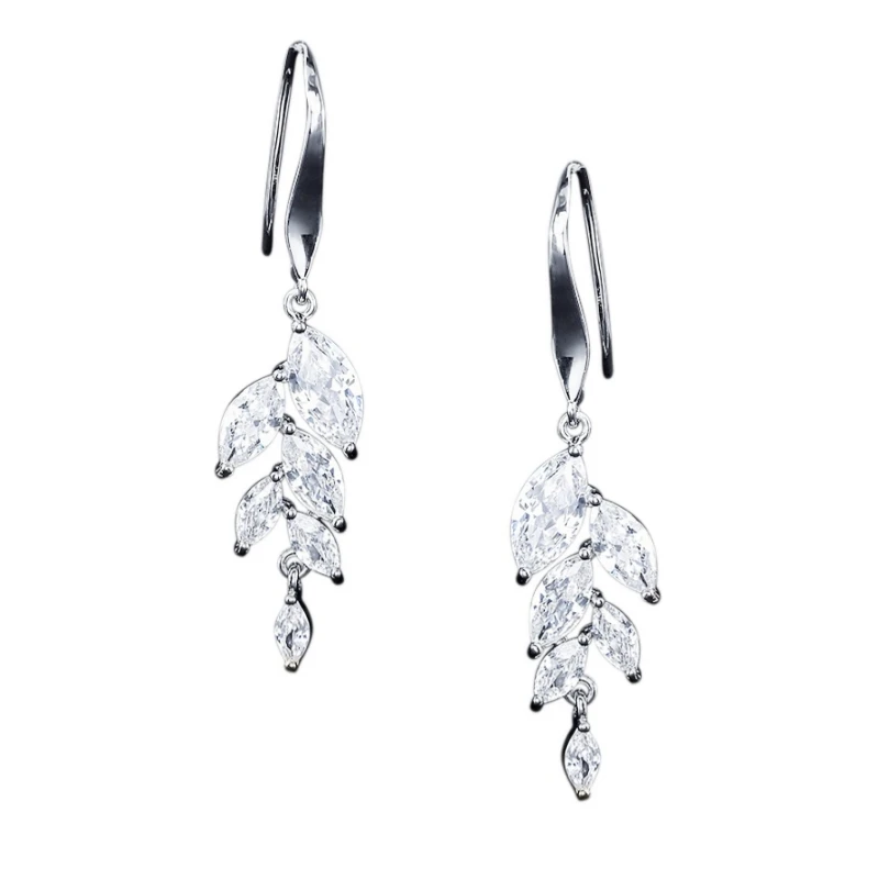 Athena CZ Collection Bella Dainty Drop Earrings – Silver 4 Athena CZ Collection Bella Dainty Drop Earrings – Silver - Image 2
