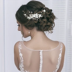 Athena Collection – Chic Garland Comb – Silver *