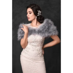 Sass B Collection – Vintage Inspired Marabou Feather Stole – Grey -Bridal Supply Store rsz b9311f02984a4812b6cd74d0e9879489