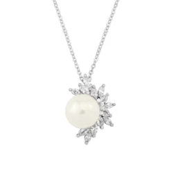 Athena CZ Collection Dazzling Pearl Pendant