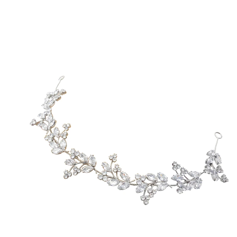 CZ Collection – Vintage Sparkle Hair Vine – Silver 4 CZ Collection – Vintage Sparkle Hair Vine – Silver - Image 2