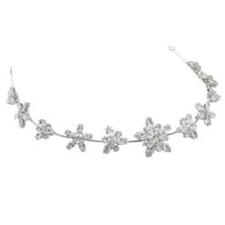 Athena CZ Collection – Starburst Crystal Vine – Silver