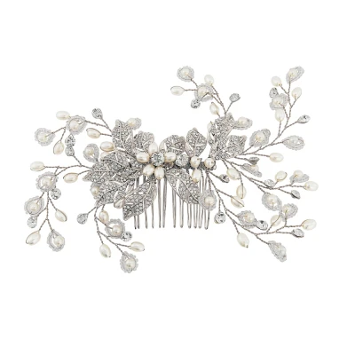 Athena Crystal Extravagance Hair Comb Silver 3 Athena Crystal Extravagance Hair Comb Silver