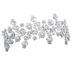 Athena Cubic Zirconia Collection – Gatsby Style Opulence Headpiece – Silver