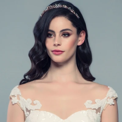 Sass B Clarabelle Tiara – Rose Gold 5 Sass B Clarabelle Tiara – Rose Gold - Image 3