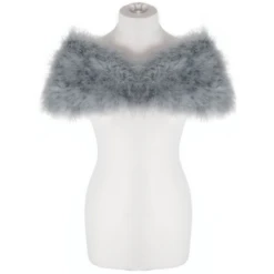 Sass B Collection – Vintage Inspired Marabou Feather Stole – Grey -Bridal Supply Store rsz ce20fea846d9451685130fcce85b9ffd