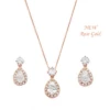 CZ Collection Dazzling Crystal Drop Necklace Set – Rose Gold -Bridal Supply Store rsz d5e99138135f417aa89fa4847ef8be34