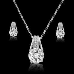 CZ Collection Crystal Grace Necklace Set -Bridal Supply Store rsz d850081e541742ec9c5356227ec059f2