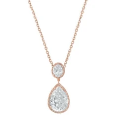 Athena CZ Collection Sheer Elegance Necklace – Rose Gold