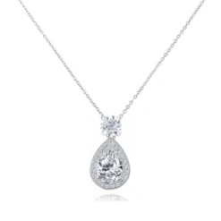 Athena CZ Collection Dazzling Crystal Drop Necklace