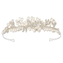 Athena Collection – Eternally Pearl Tiara – Silver