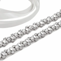 Athena Collection – Crystal Cluster Belt – Ivory