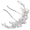 Ivory And Co Silver Pearl Crescent Comb -Bridal Supply Store silver pearl crescent comb main