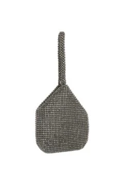 Mascara Charcoal Rhinestone Clutch