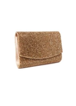 Mascara Bronze Diamante Clutch
